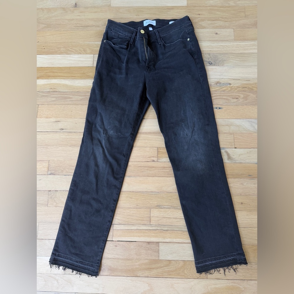 Frame black le high straight jeans - NWOT 🖤